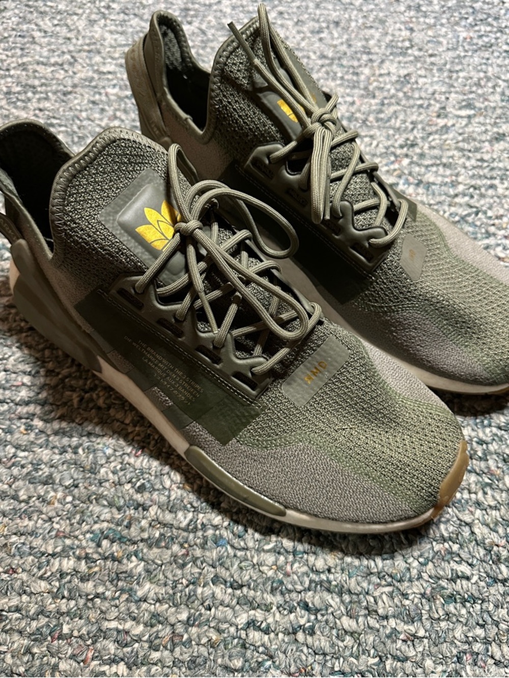 Adidas Men’s NMD R1 Olive Green Athletic Sneakers